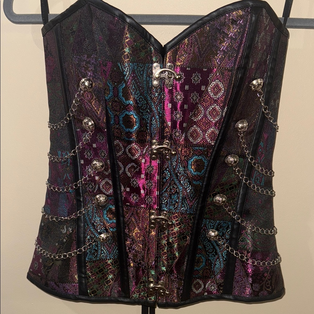 Elegant Multicolor Corset Top - Picture 3 of 8